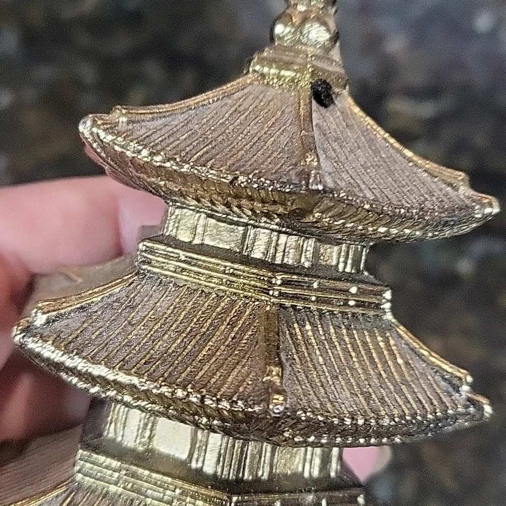 Vintage Brass Pagoda- Japanese Incense Burner - Picture 7 of 8